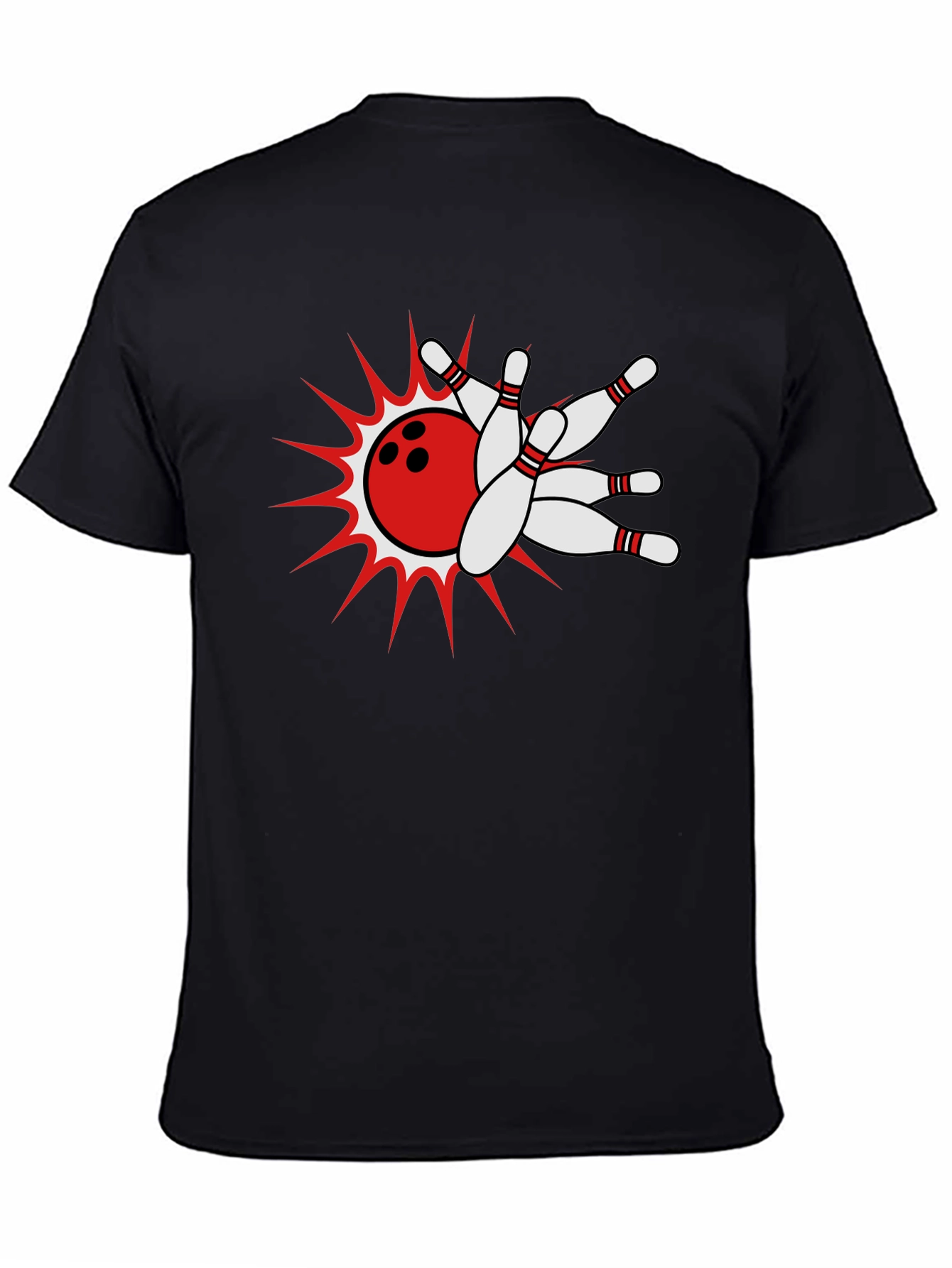 Bowling Strike Black T-Shirt