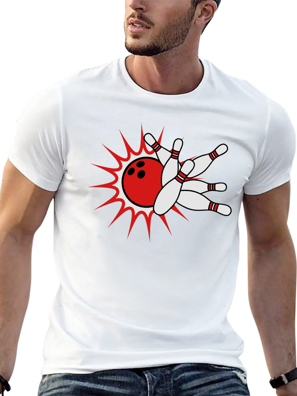 Bowling Strike Black T-Shirt