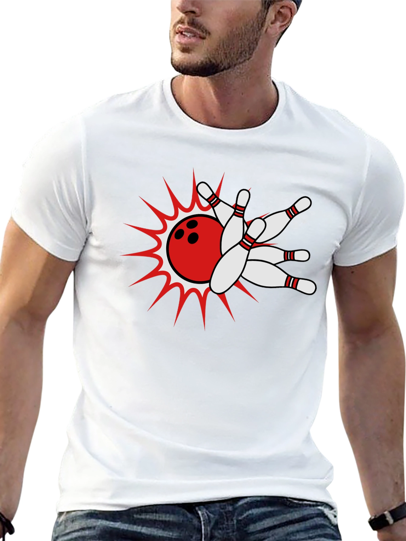 Bowling Strike Black T-Shirt