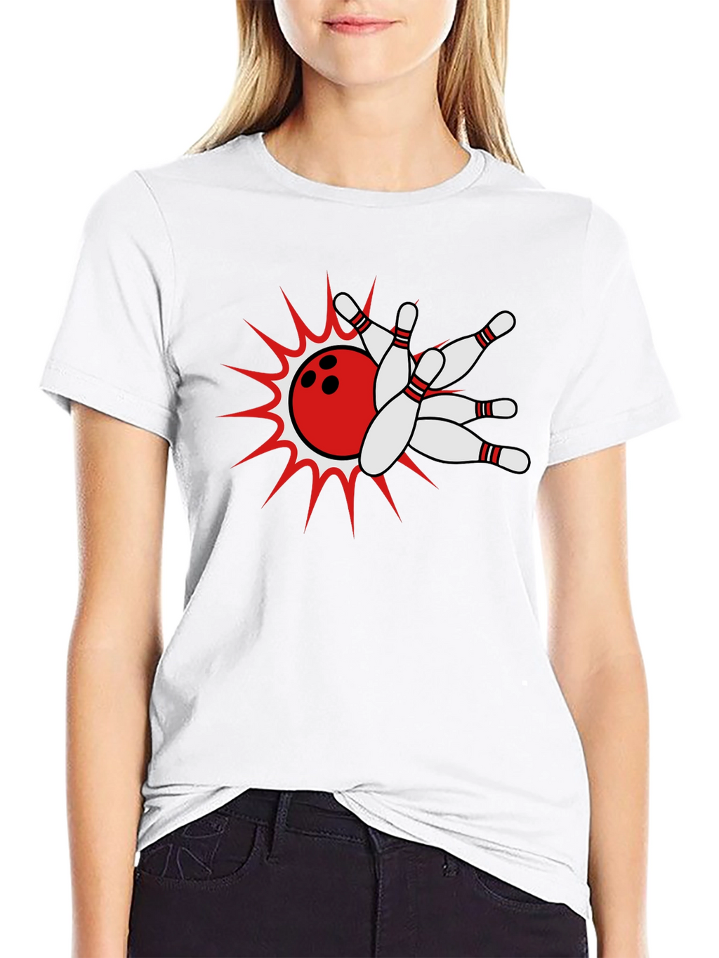 Bowling Strike Black T-Shirt