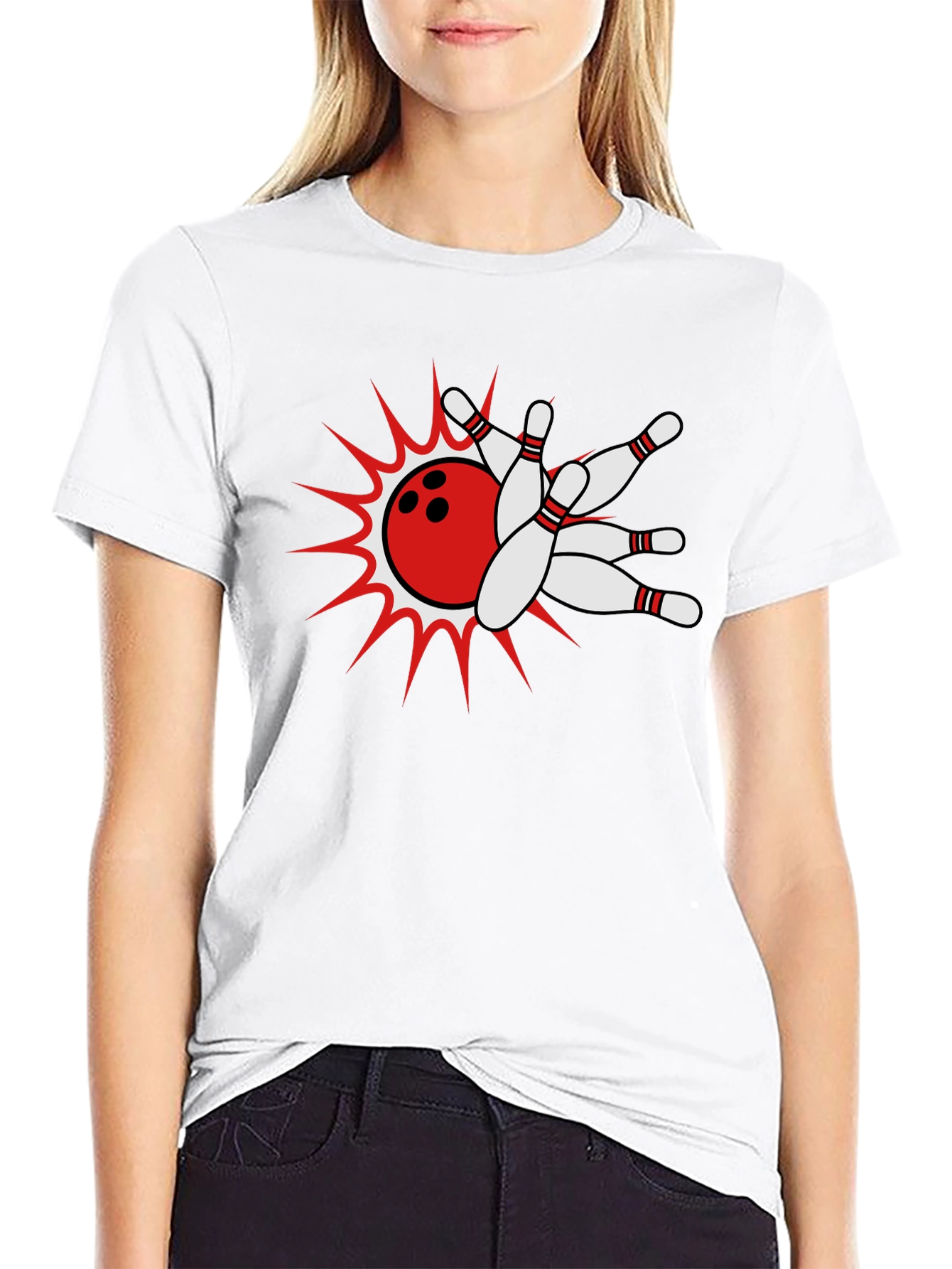 Bowling Strike Black T-Shirt