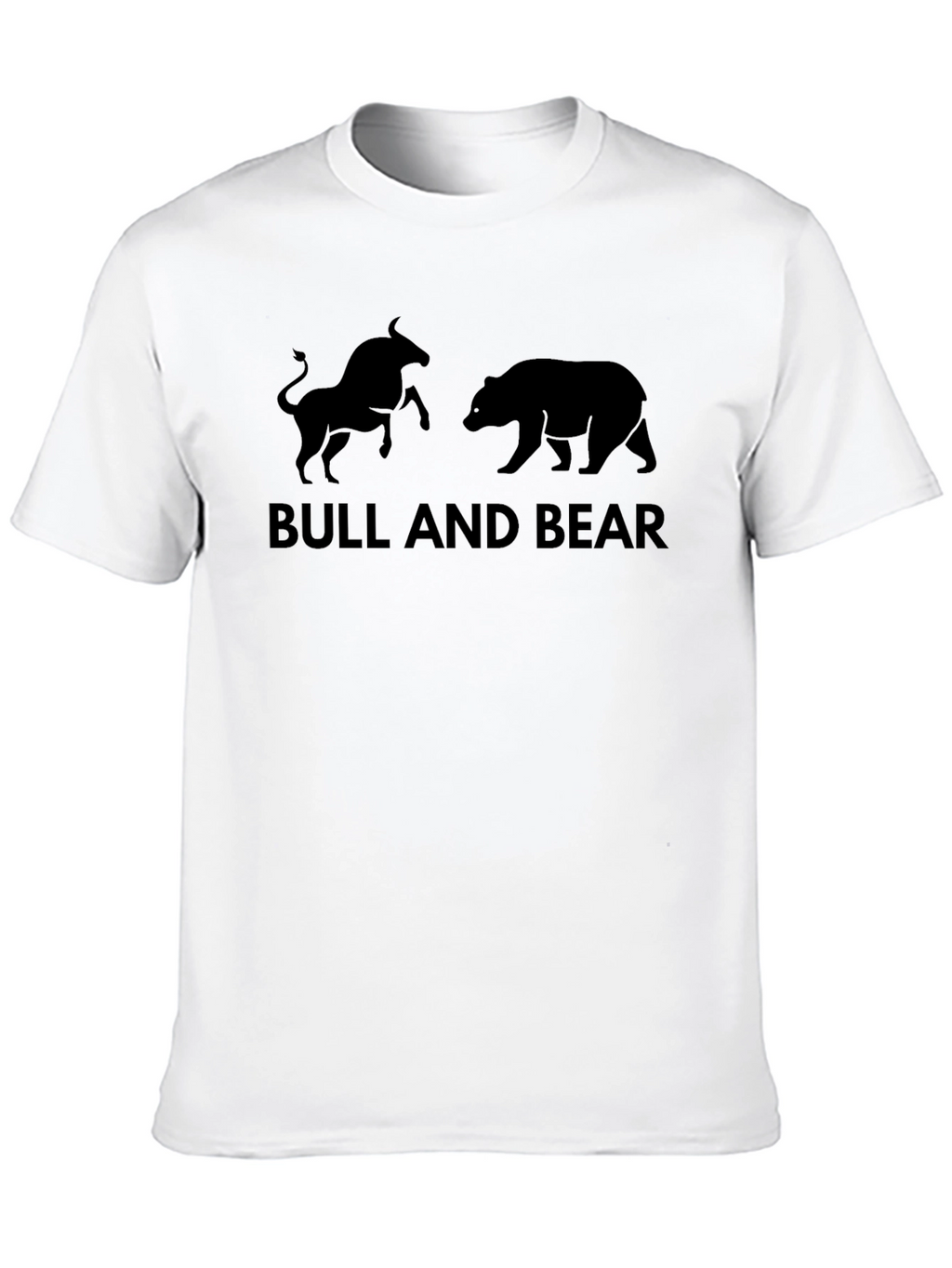 Bull and Bear Graphic T-Shirt - Black