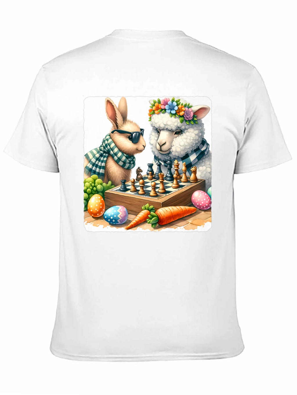 Easter Chess T-Shirt: Bunny & Sheep Game