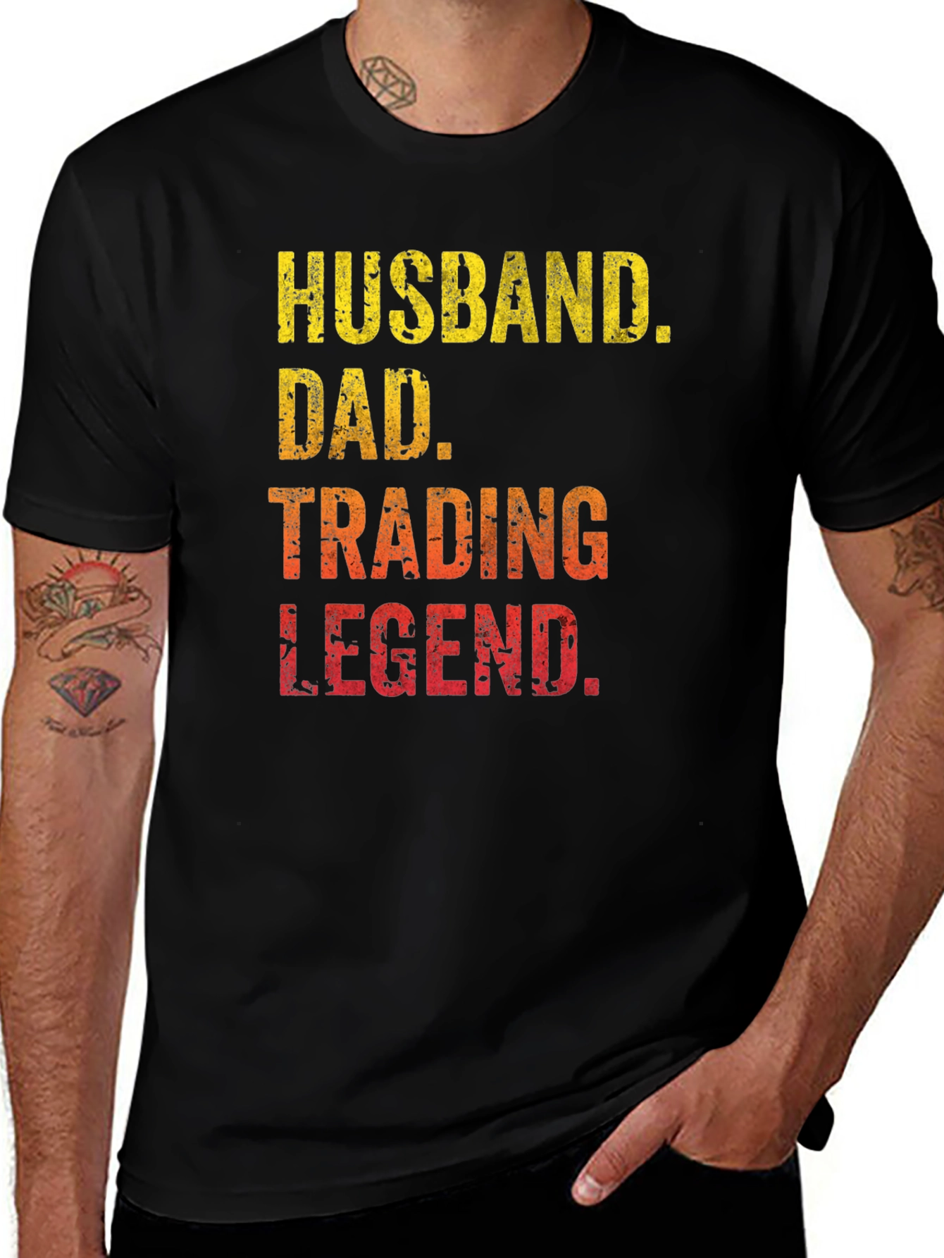 Husband Dad Trading Legend Graphic T-Shirt