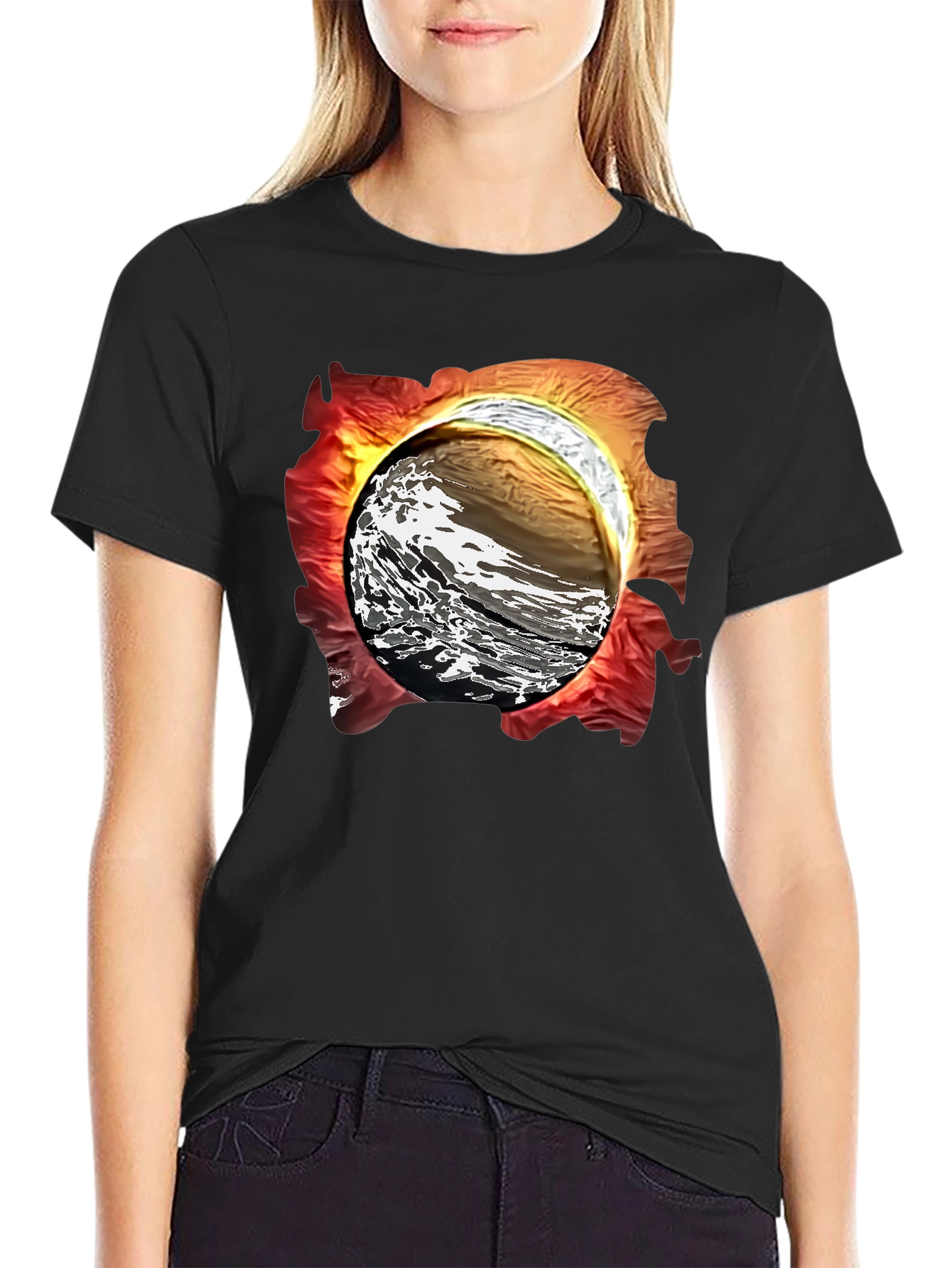 Abstract Wave Graphic T-Shirt