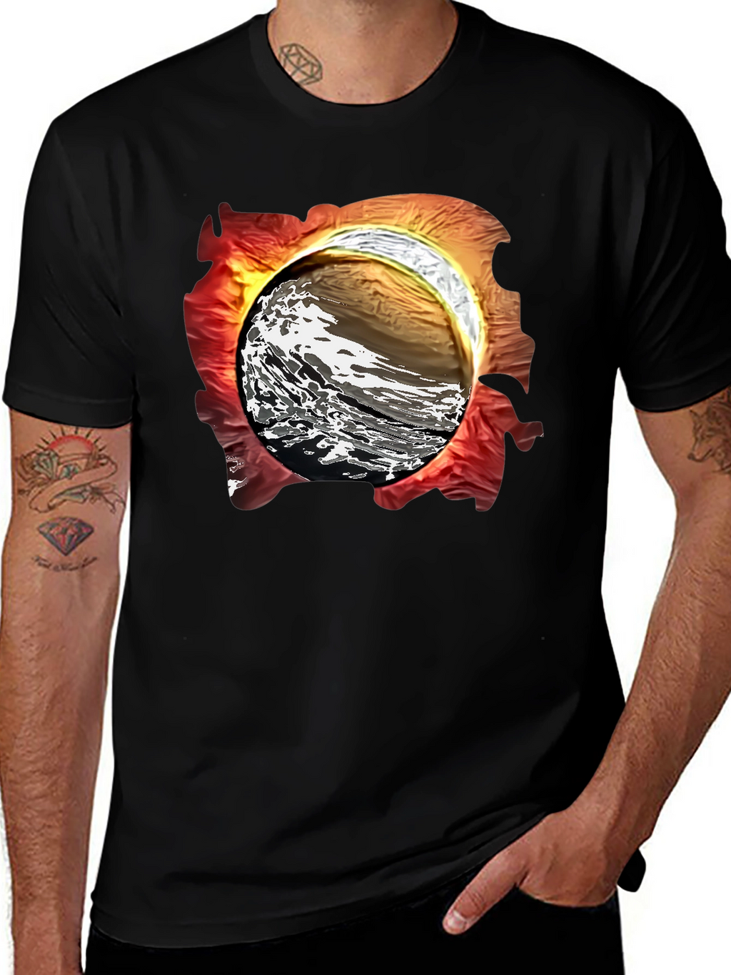 Abstract Wave Graphic T-Shirt
