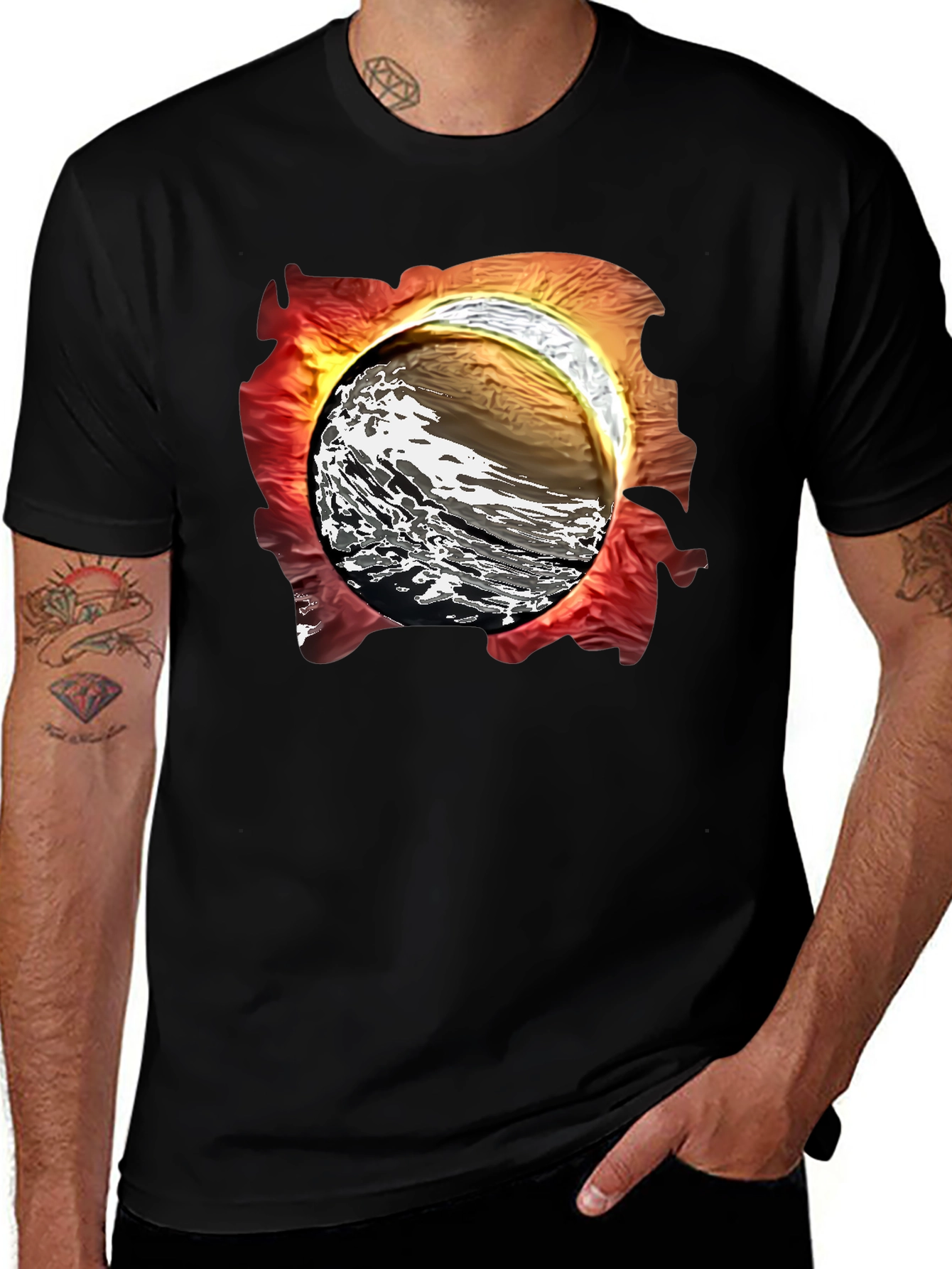 Abstract Wave Graphic T-Shirt