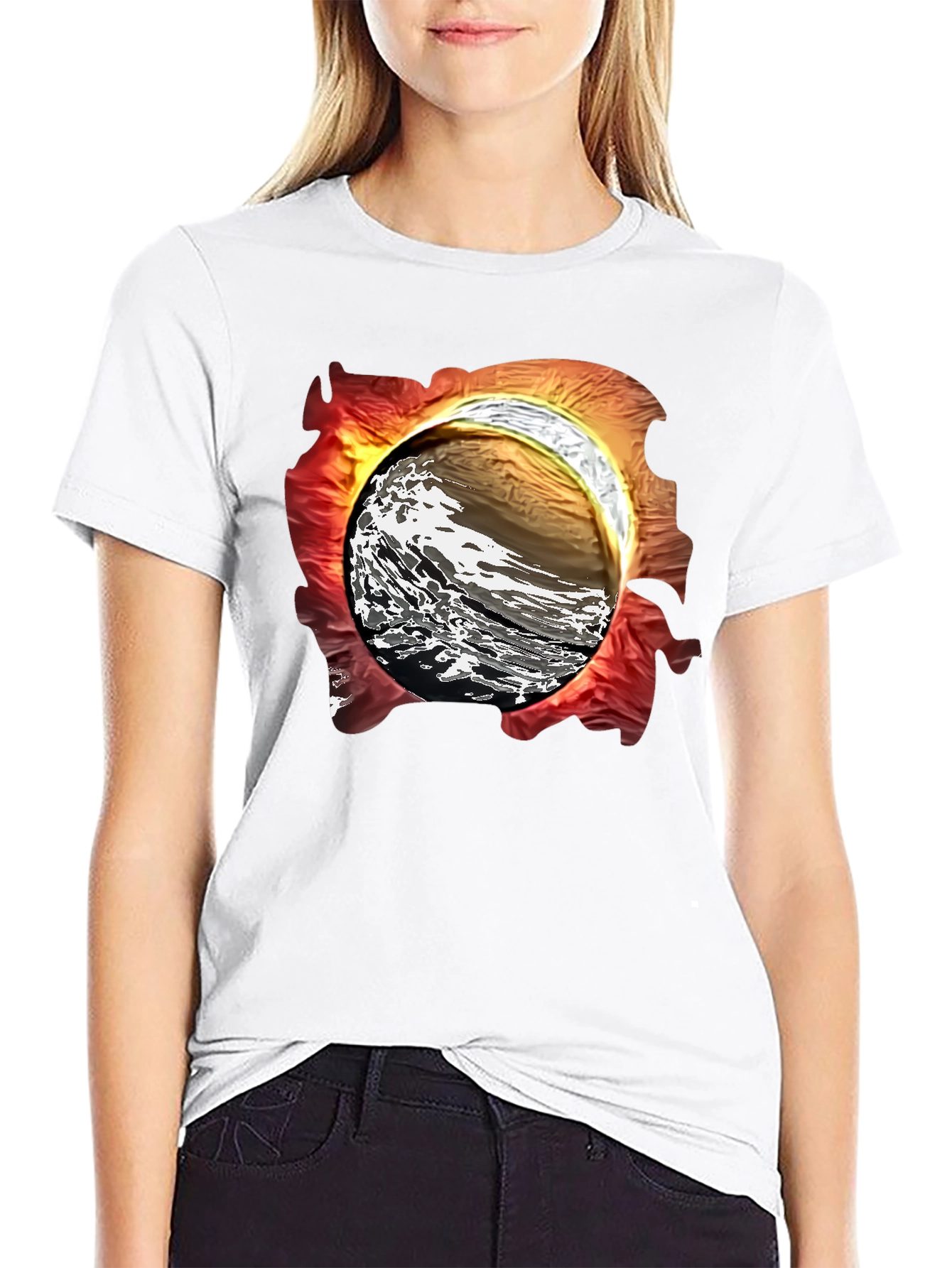 Abstract Wave Graphic T-Shirt