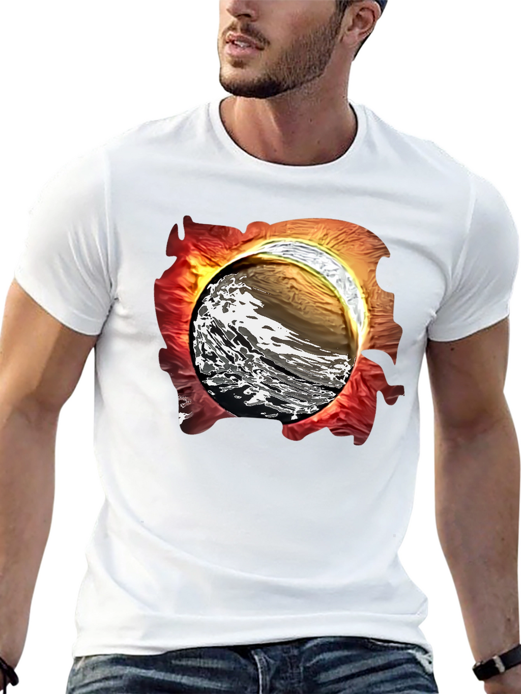 Abstract Wave Graphic T-Shirt