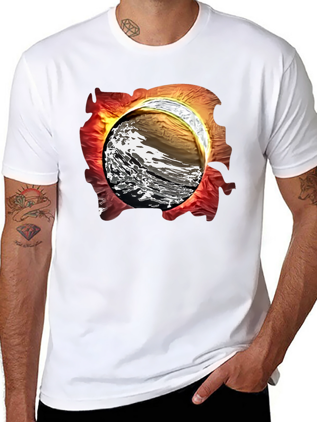 Abstract Wave Graphic T-Shirt