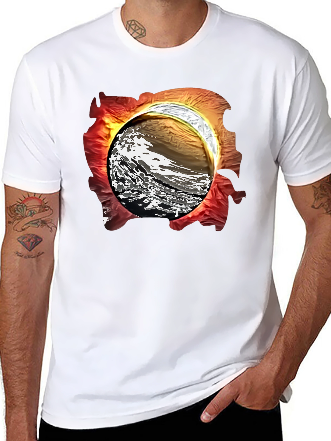 Abstract Wave Graphic T-Shirt