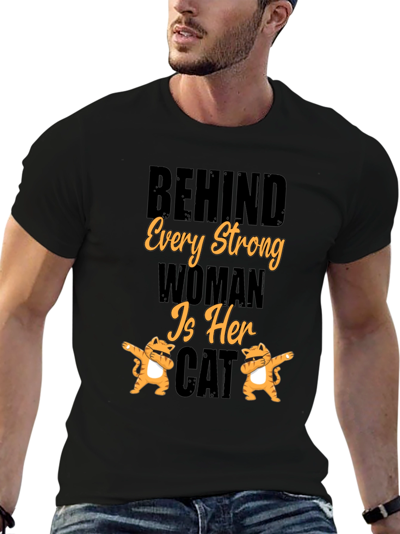 Strong Woman Cat T-Shirt
