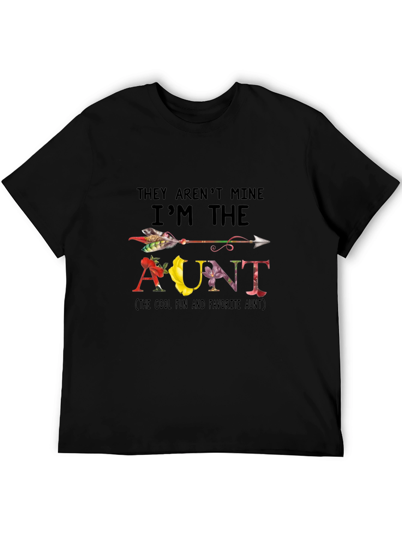 They Arent Mine Im the Aunt Black T-Shirt