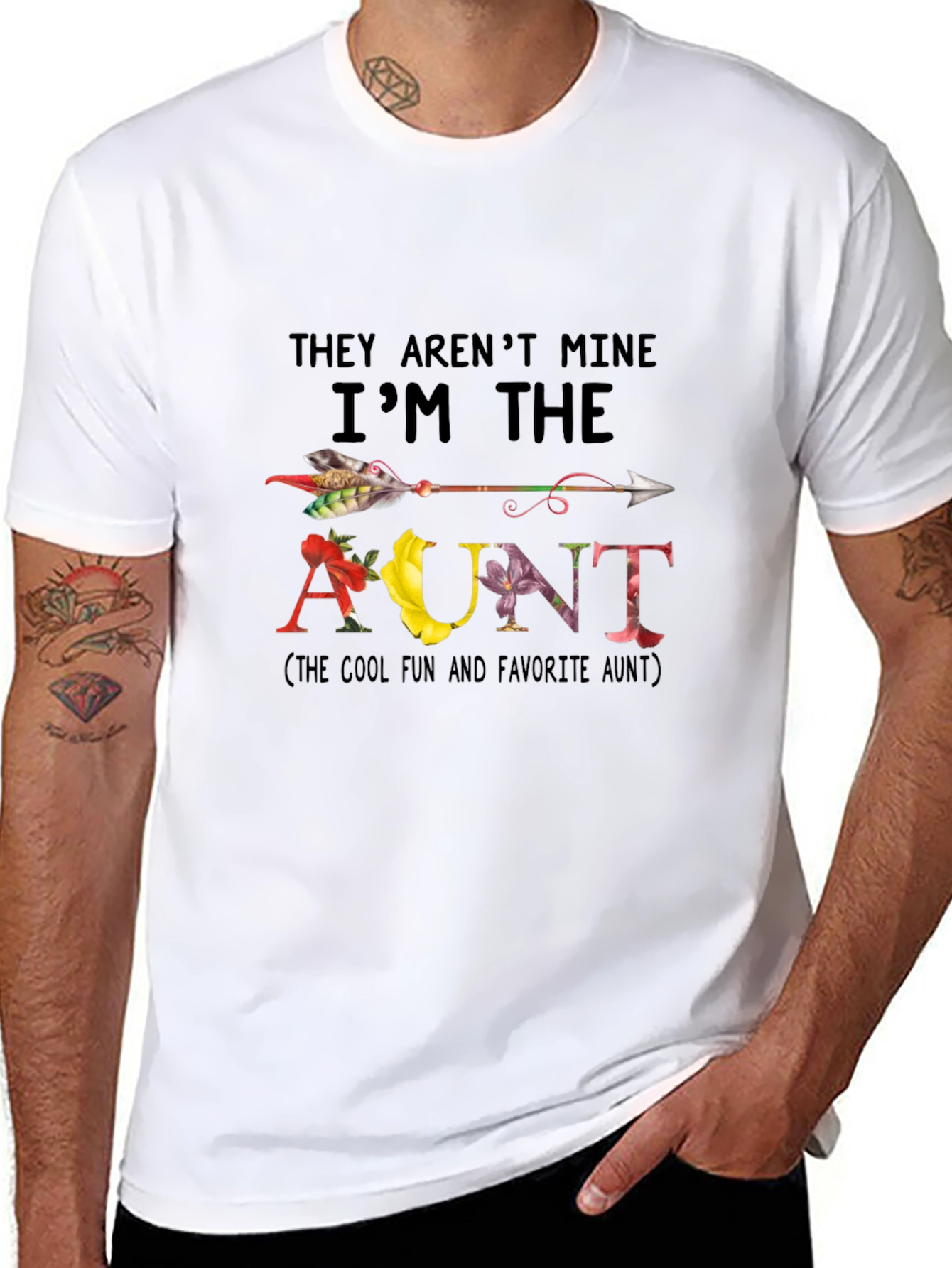 They Arent Mine Im the Aunt Black T-Shirt