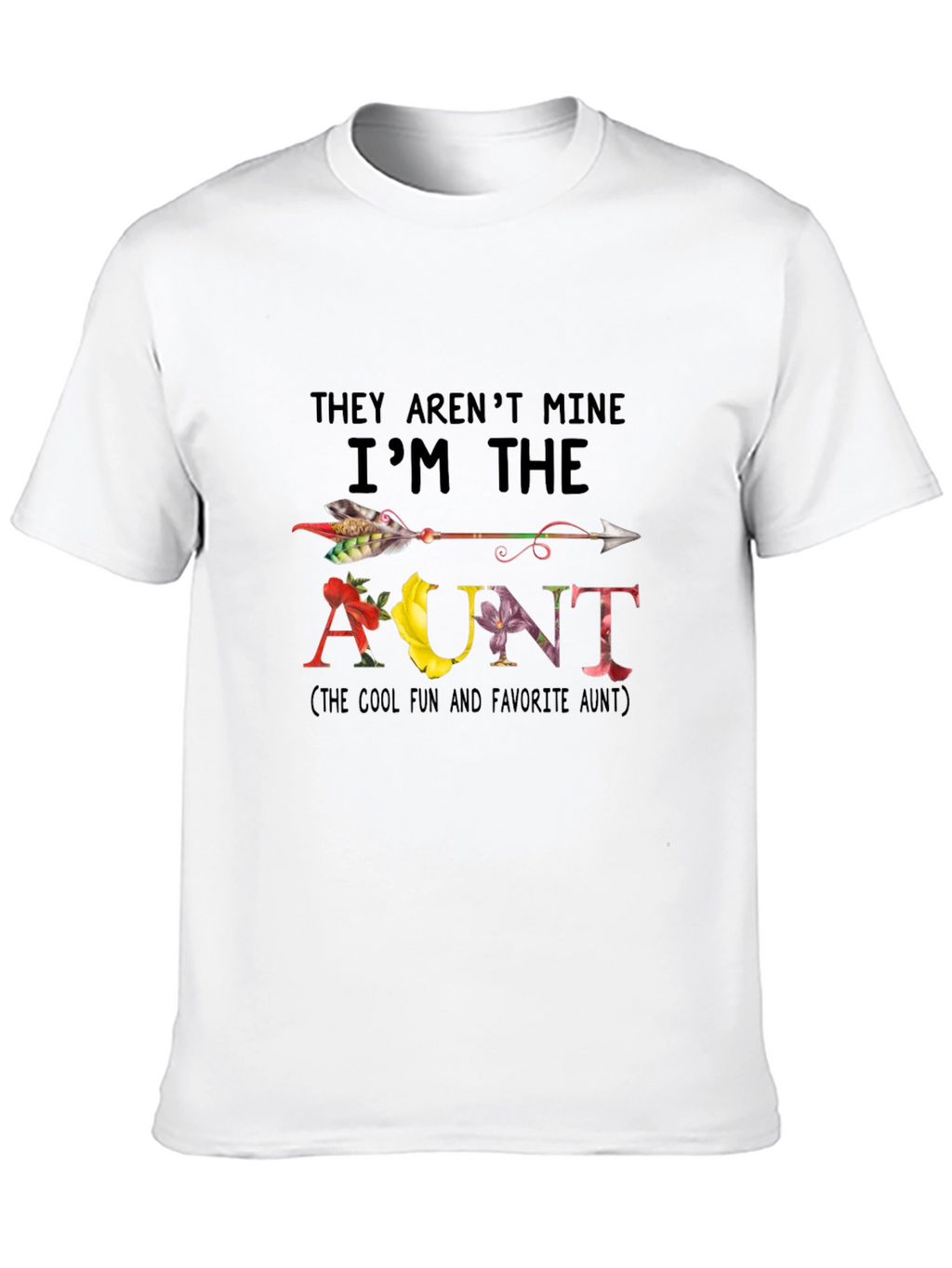 They Arent Mine Im the Aunt Black T-Shirt