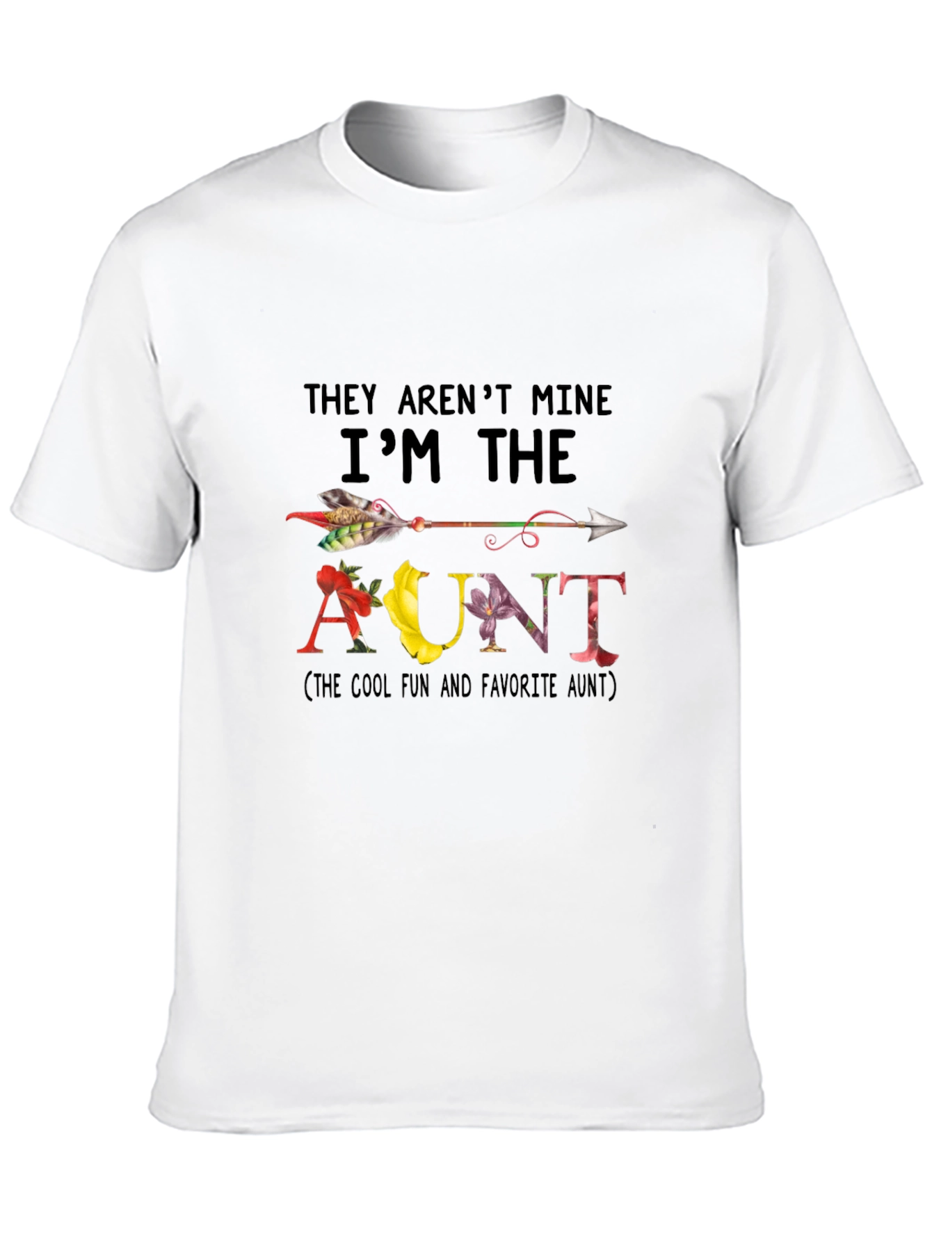 They Arent Mine Im the Aunt Black T-Shirt