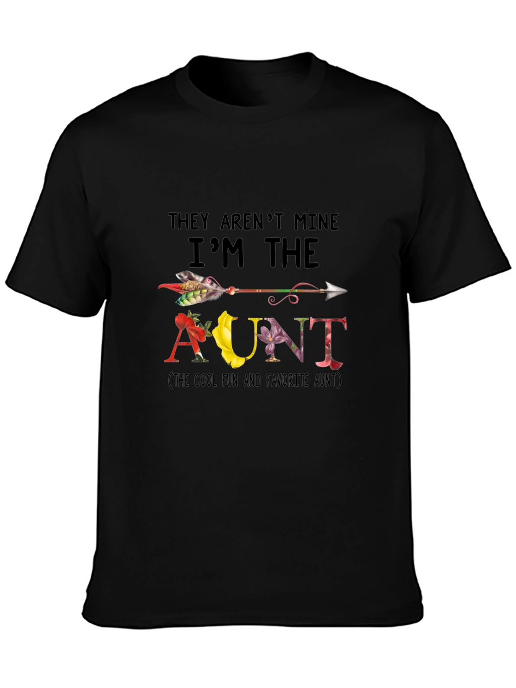 They Arent Mine Im the Aunt Black T-Shirt
