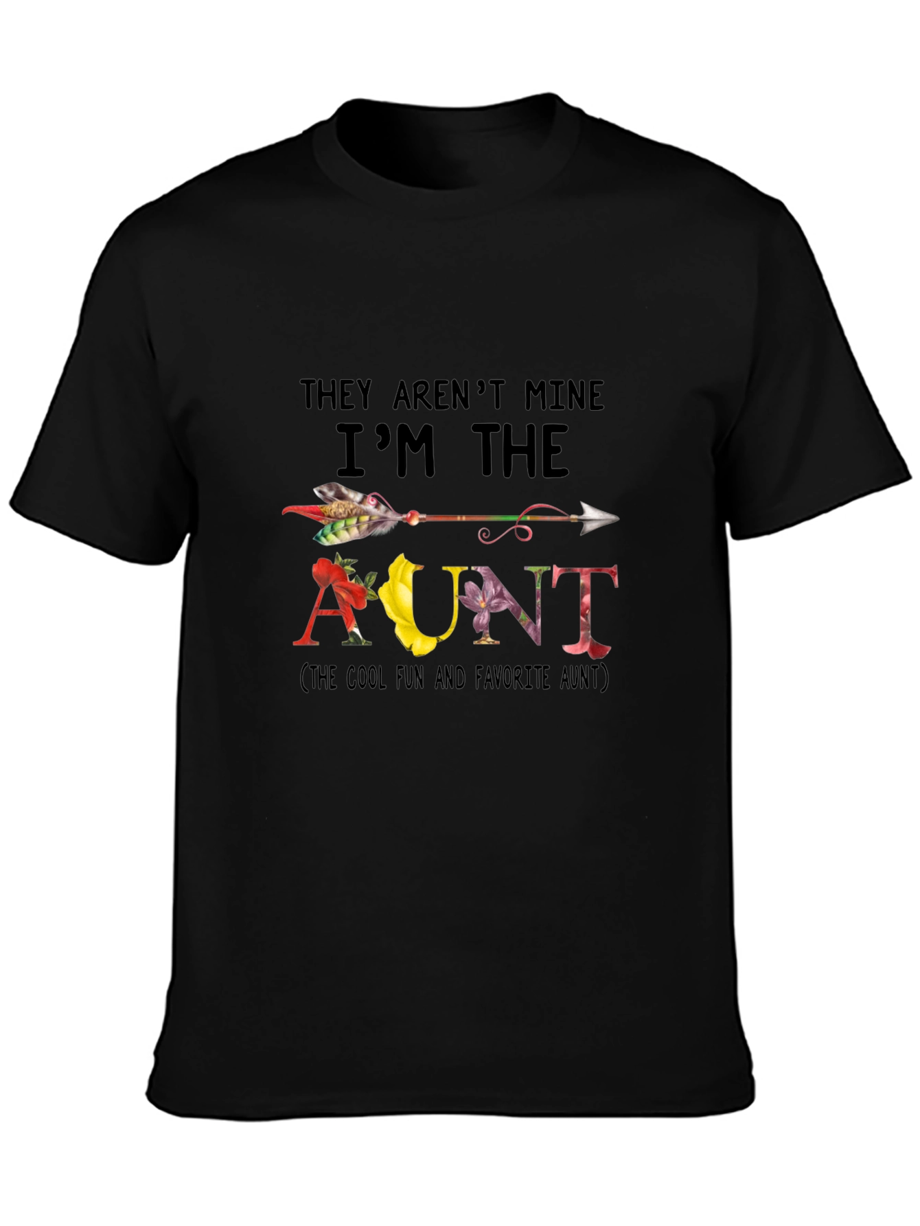 They Arent Mine Im the Aunt Black T-Shirt
