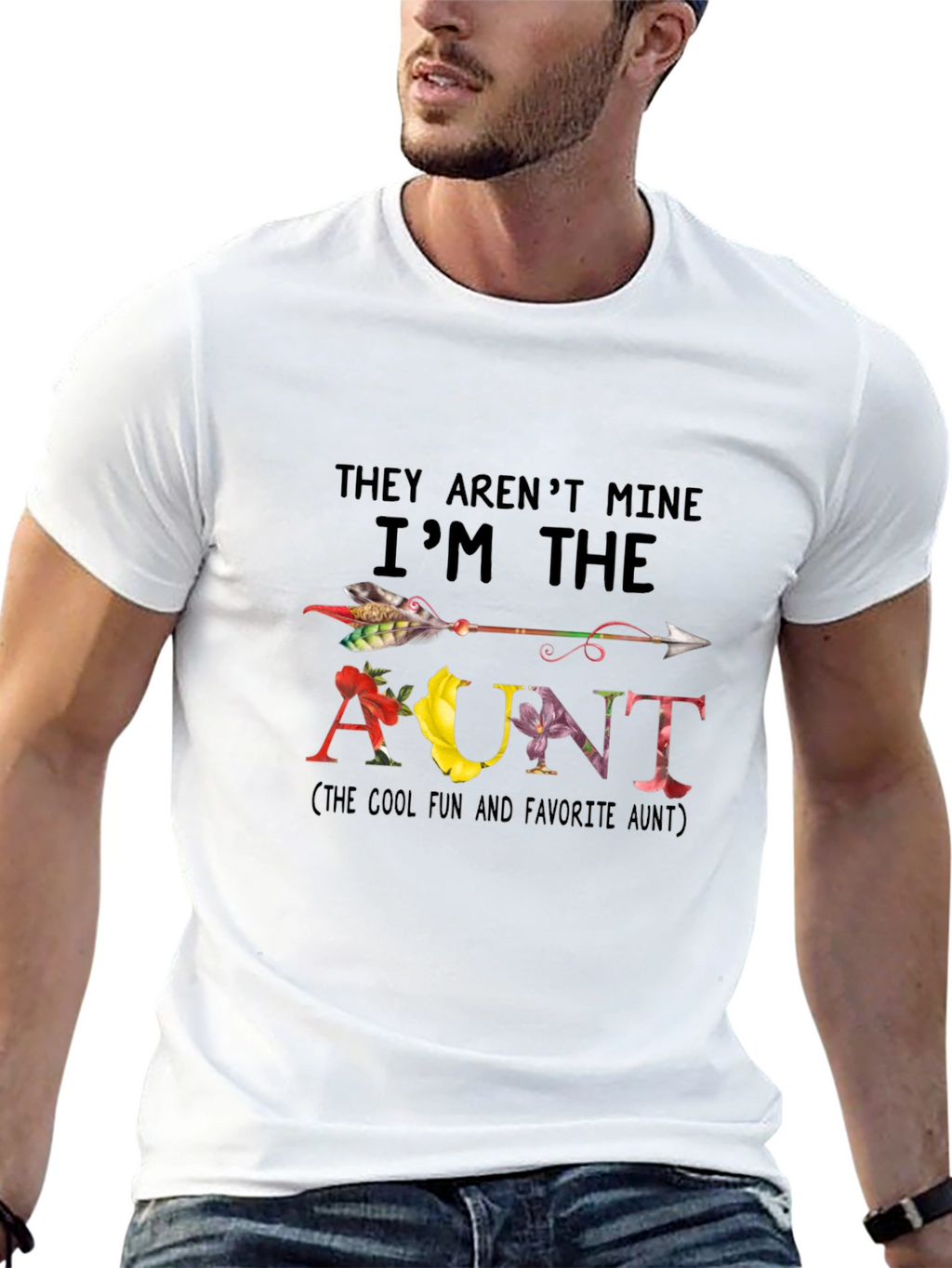 They Arent Mine Im the Aunt Black T-Shirt