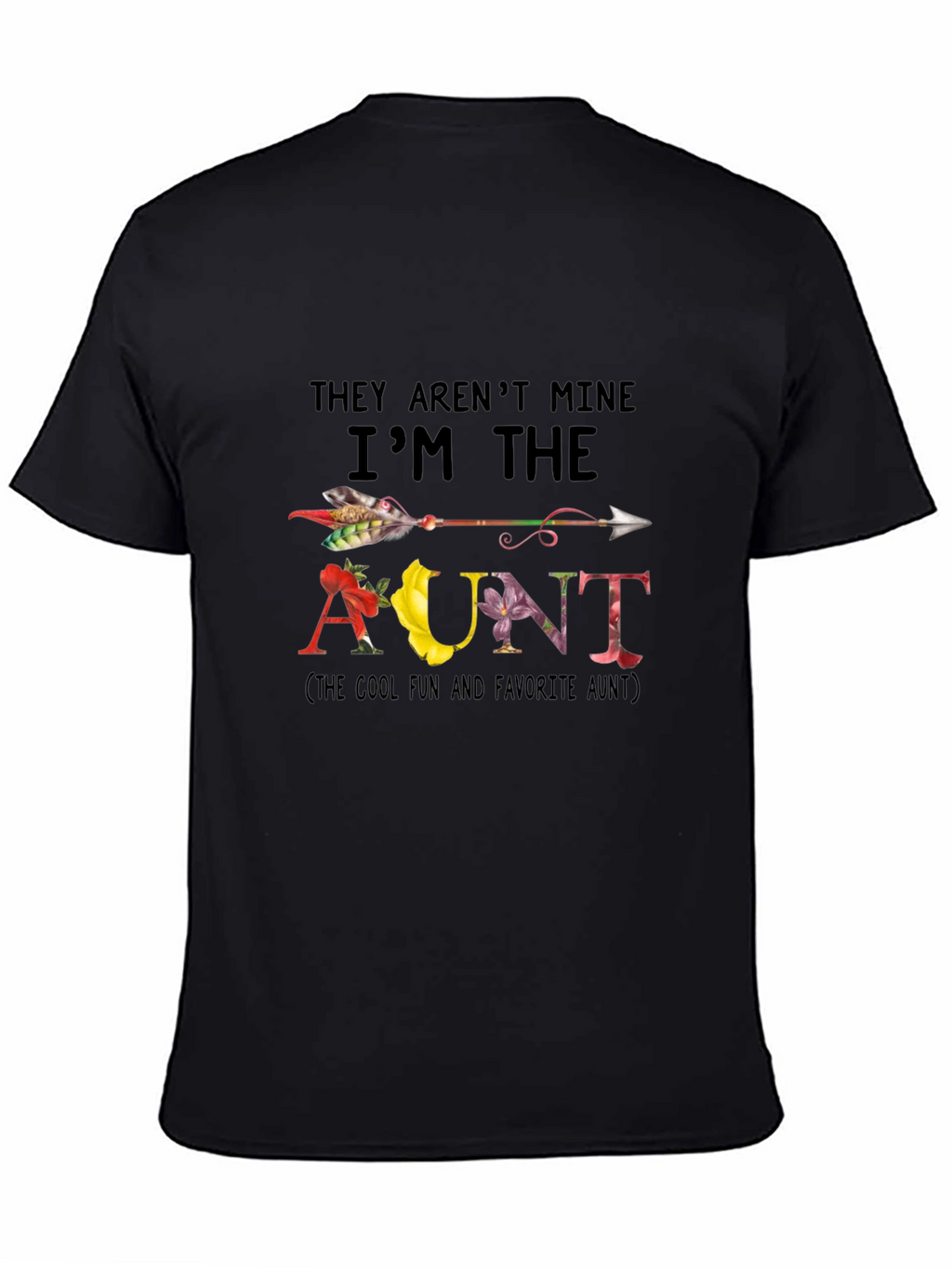 They Arent Mine Im the Aunt Black T-Shirt