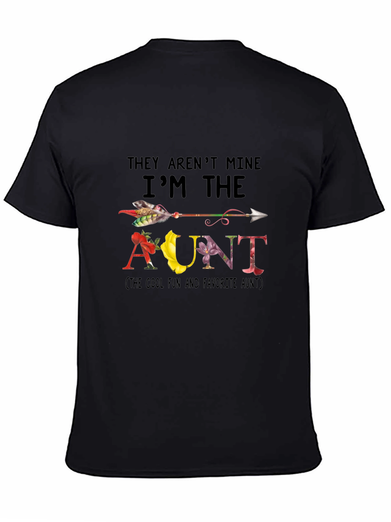 They Arent Mine Im the Aunt Black T-Shirt