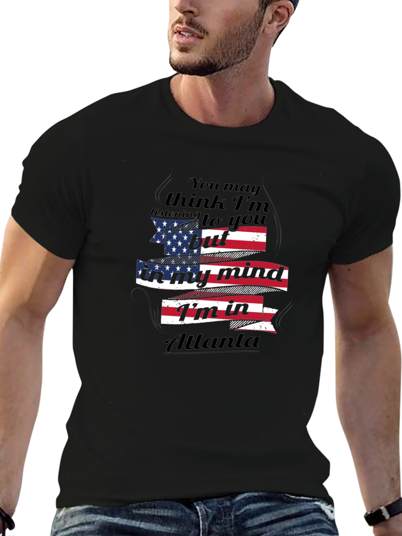 Atlanta Mind T-Shirt - Patriotic USA Flag Design
