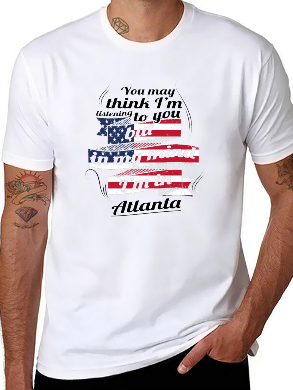 Atlanta Mind T-Shirt - Patriotic USA Flag Design