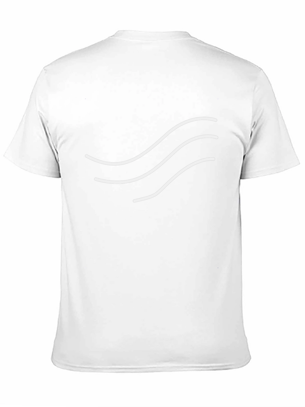 Minimalist Wave Design Black T-Shirt