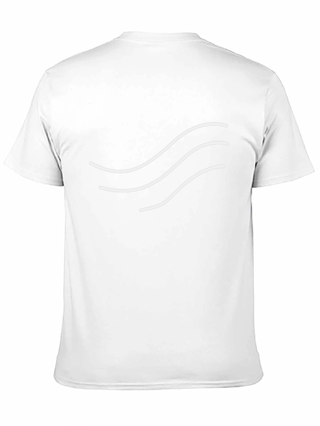Minimalist Wave Design Black T-Shirt