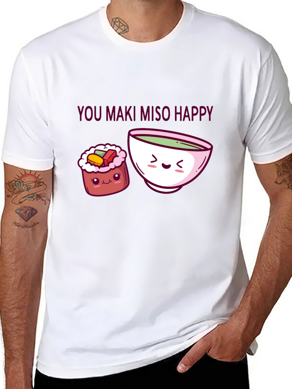 You Maki Miso Happy T-Shirt Sushi Pun Tee