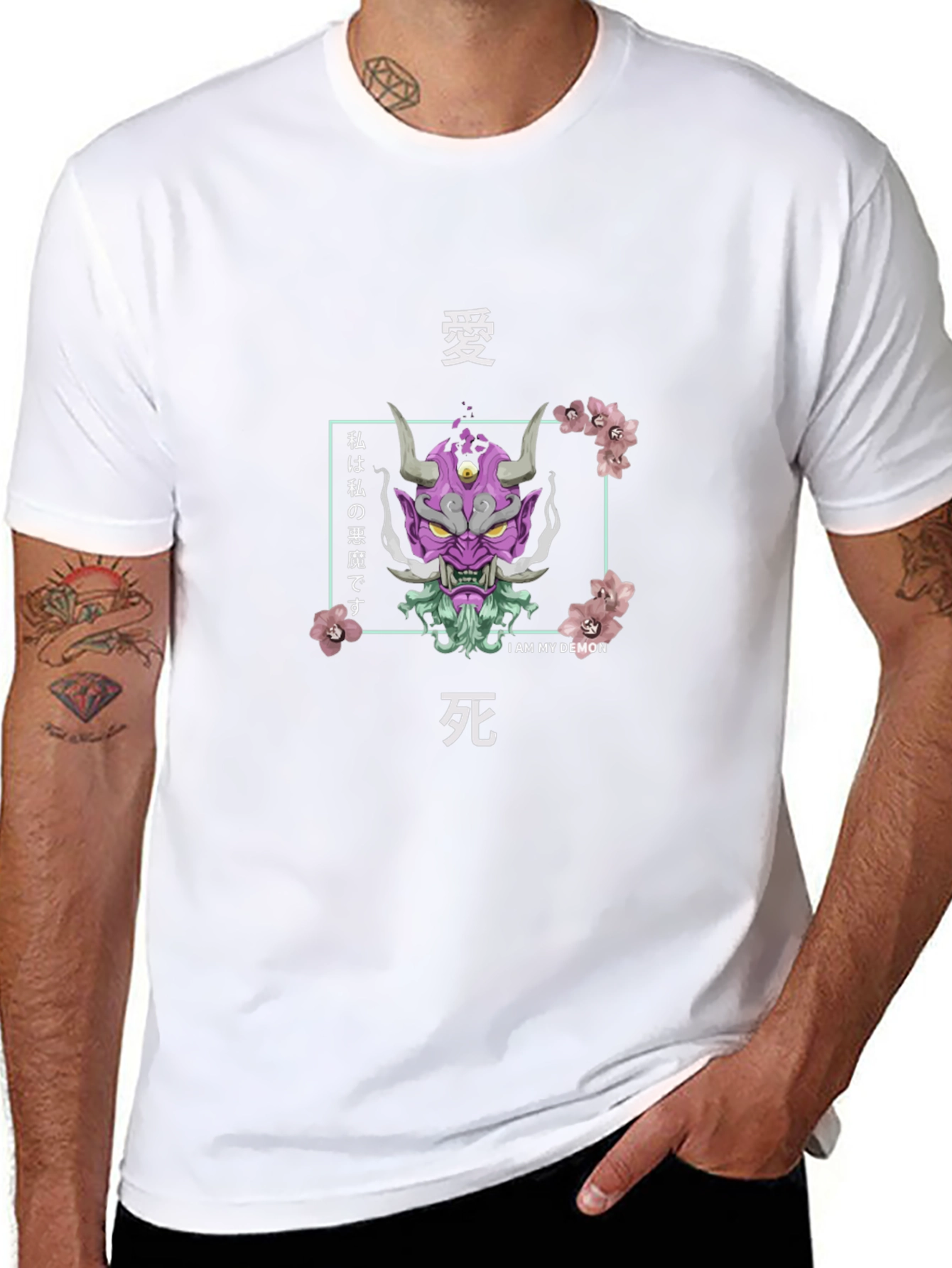 Japanese Oni Demon Graphic T-Shirt