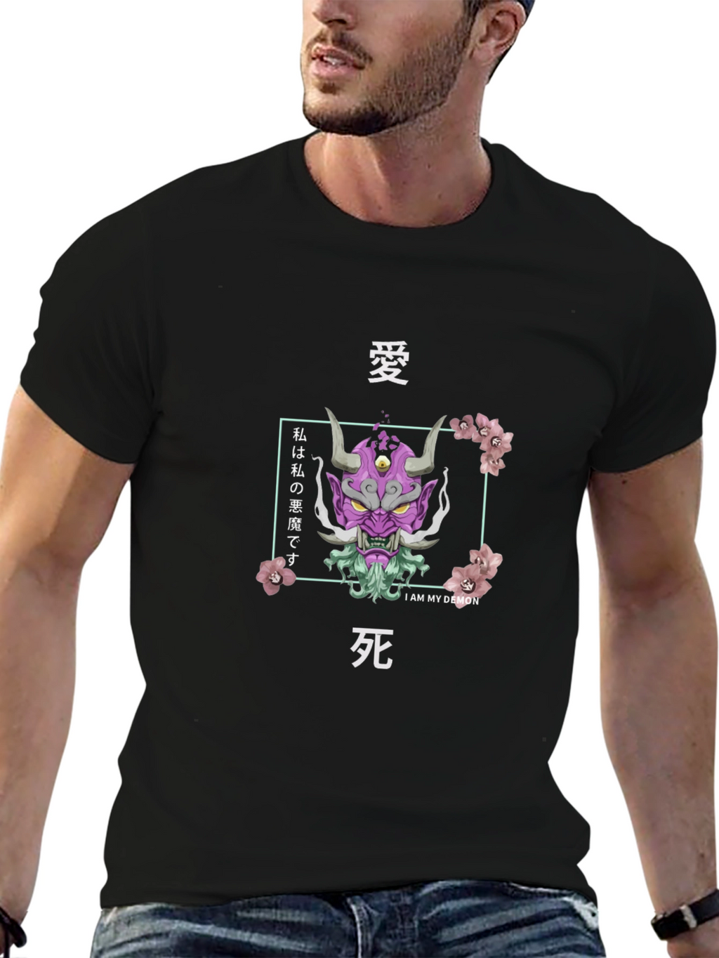 Japanese Oni Demon Graphic T-Shirt
