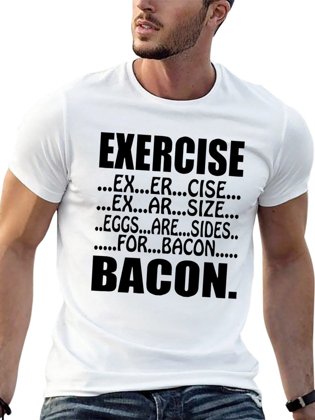 Exercise Eggs Bacon T-Shirt