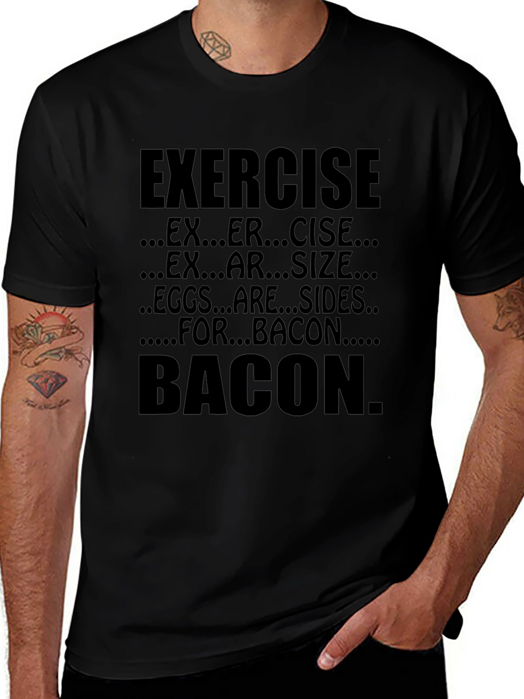 Exercise Eggs Bacon T-Shirt
