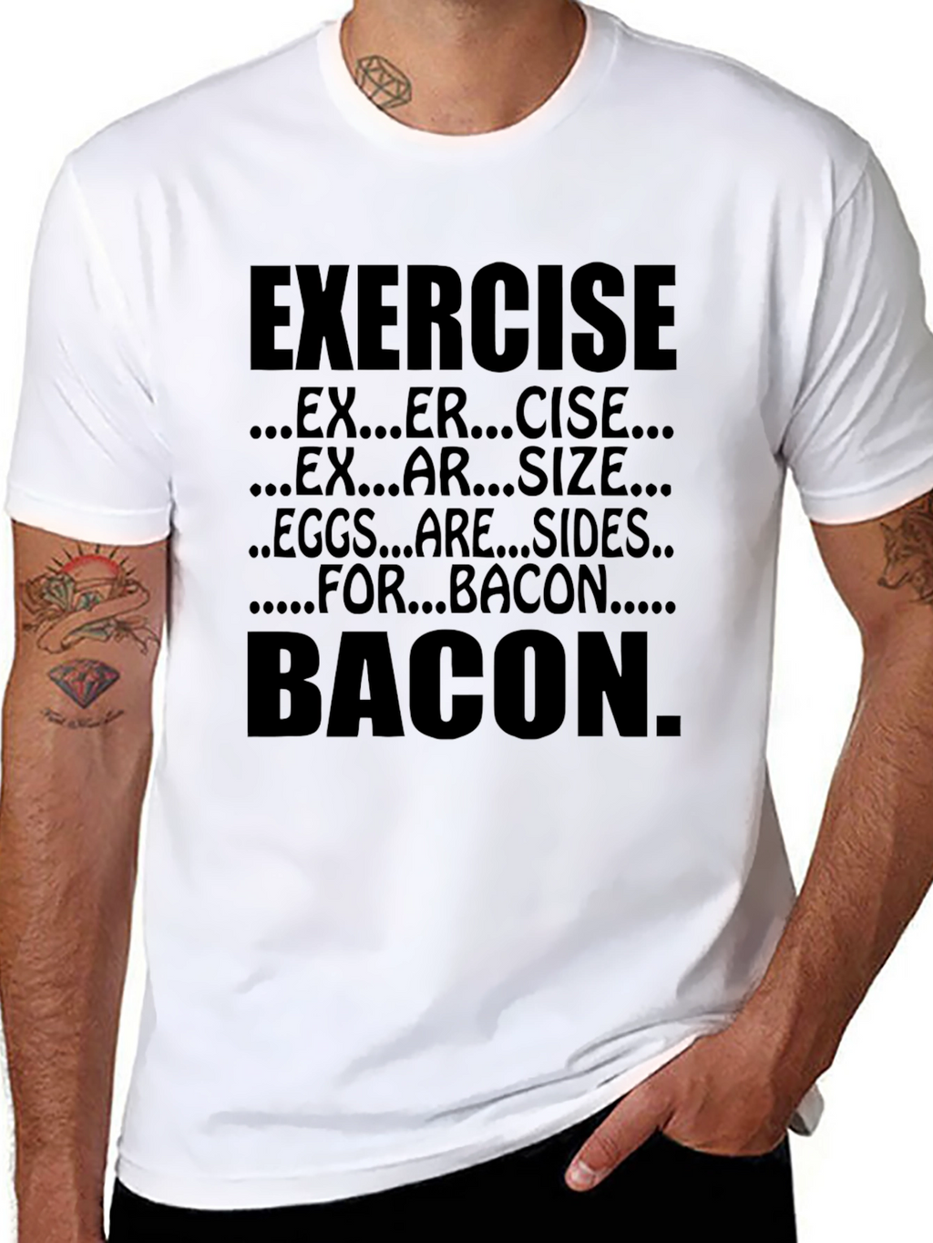 Exercise Eggs Bacon T-Shirt