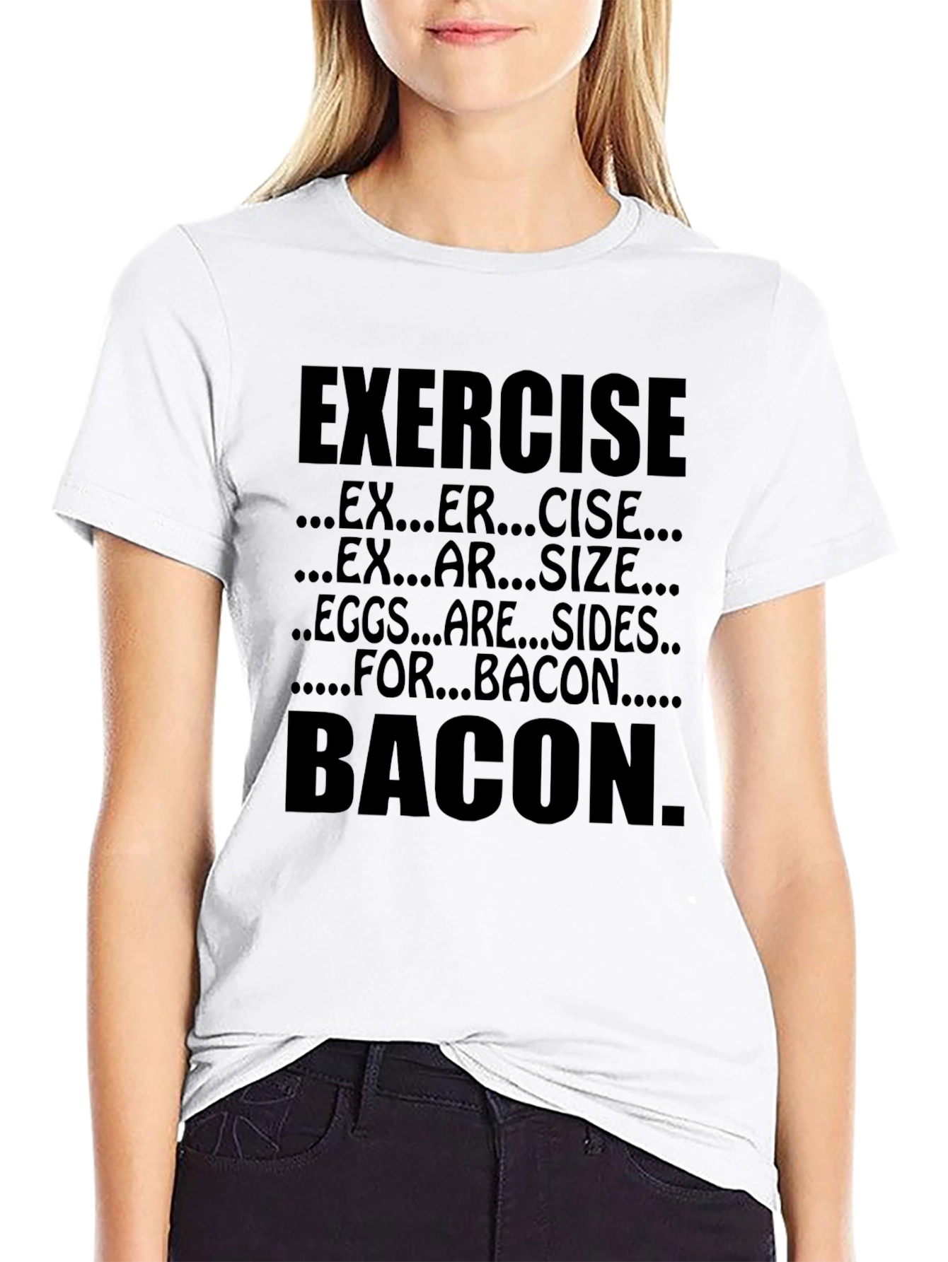 Exercise Eggs Bacon T-Shirt