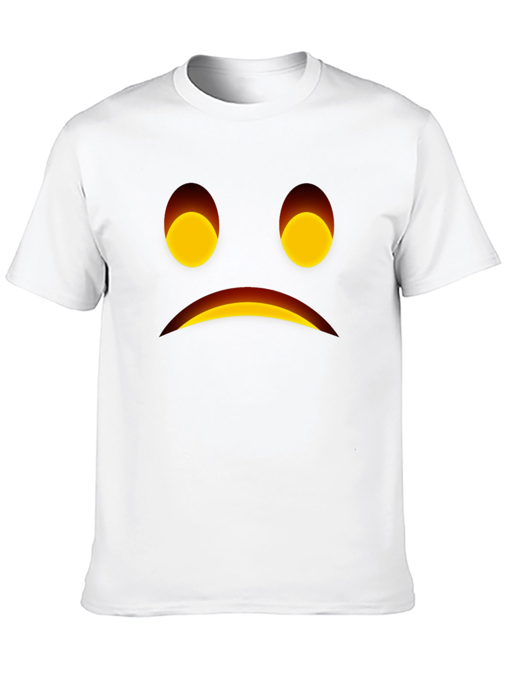 Sad Face Graphic Black T-Shirt