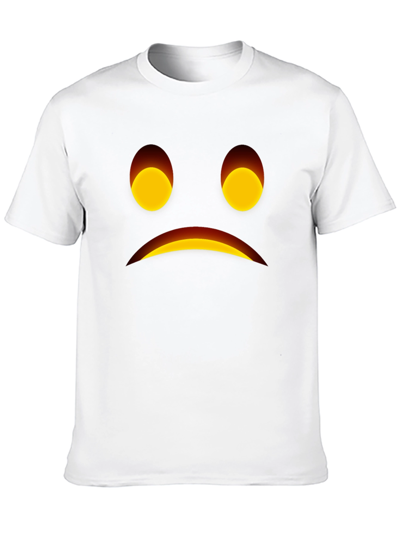 Sad Face Graphic Black T-Shirt