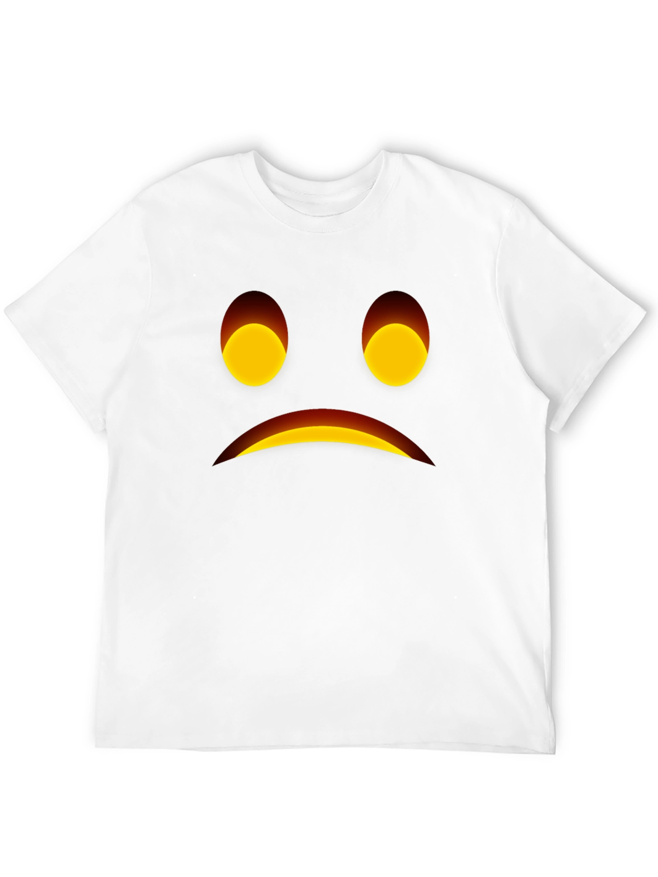 Sad Face Graphic Black T-Shirt