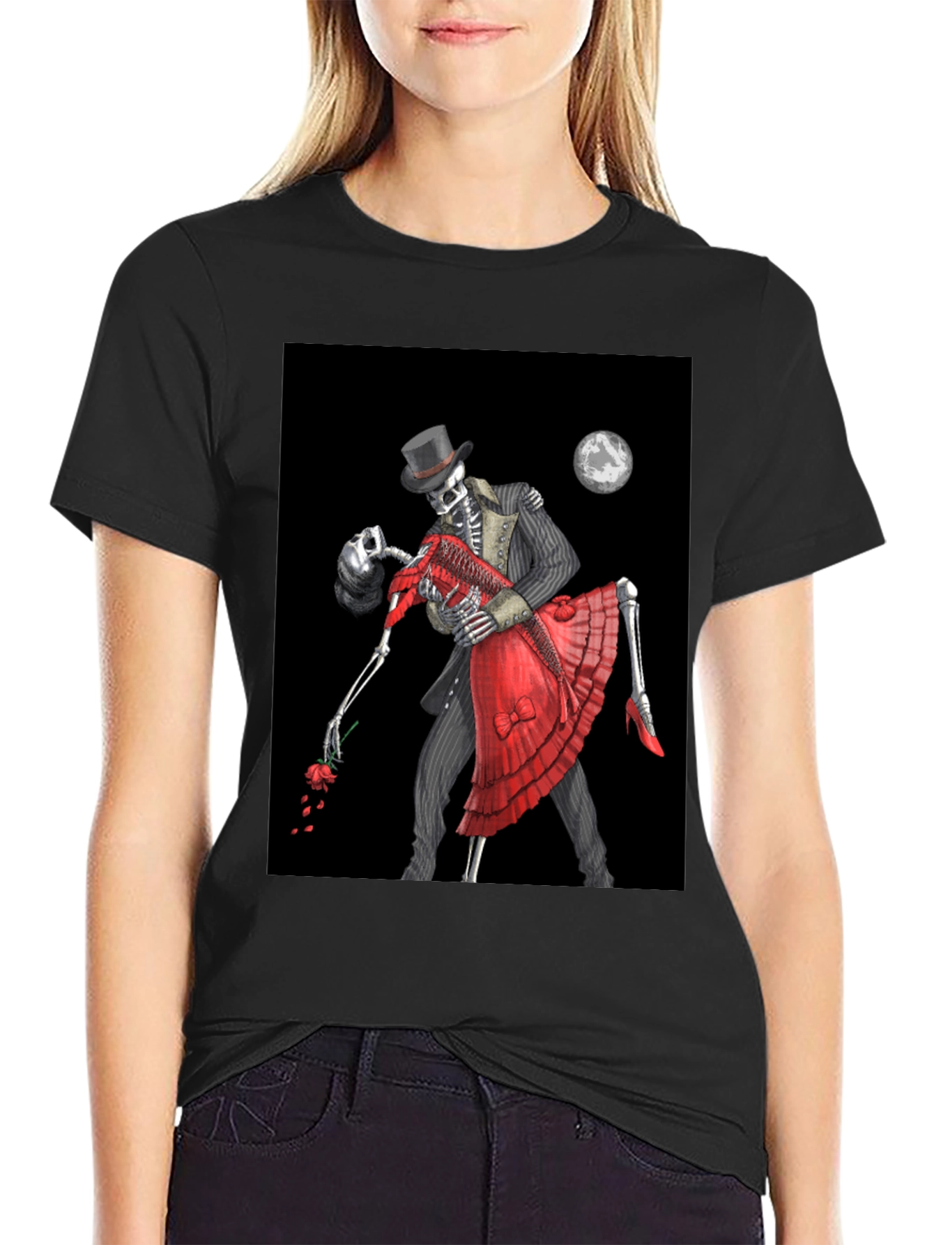 Dancing Skeletons Graphic Tee - Day of the Dead Style