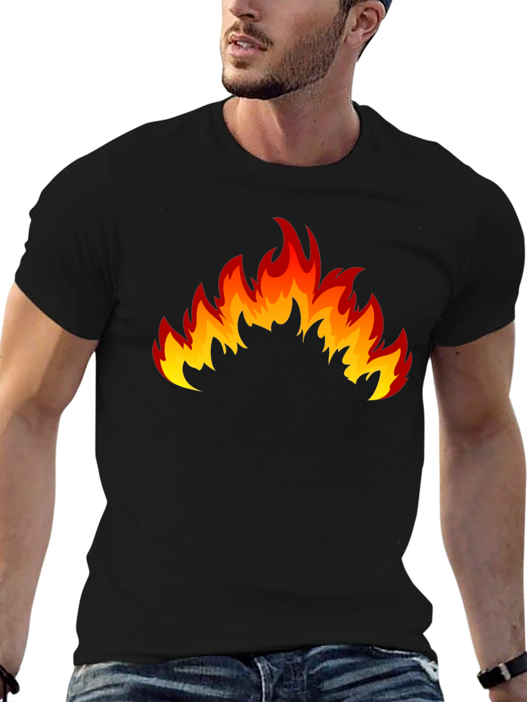 Flaming Hot Black Graphic T-Shirt