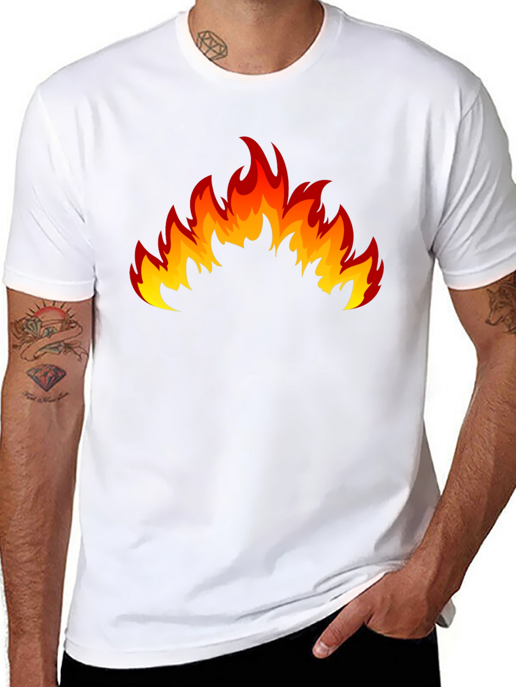 Flaming Hot Black Graphic T-Shirt