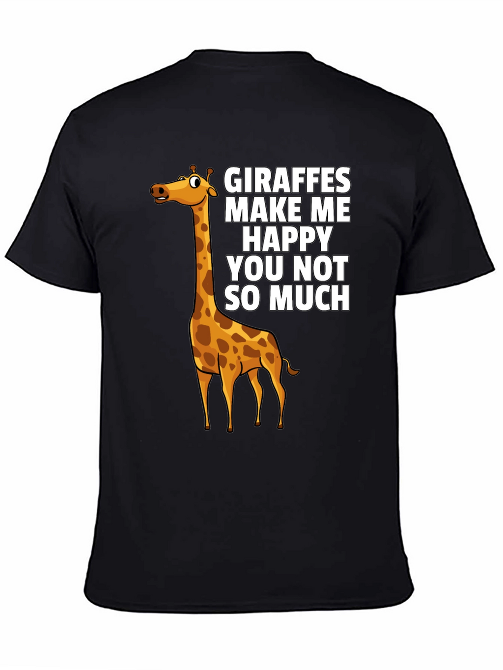 Giraffe Graphic Print Crew Neck T-Shirt
