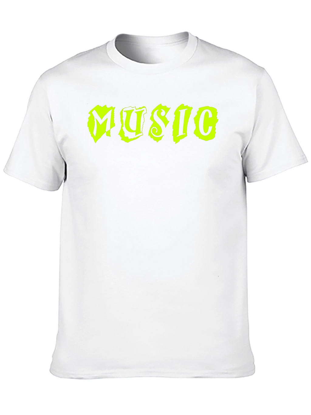 Music T-Shirt - Neon Yellow Design