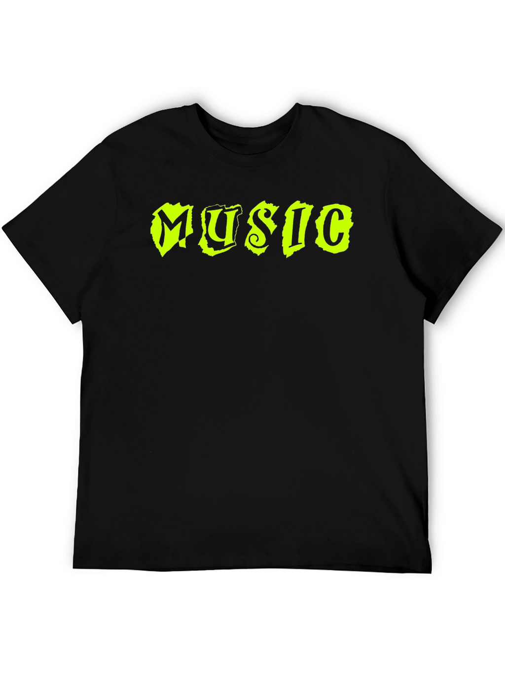 Music T-Shirt - Neon Yellow Design