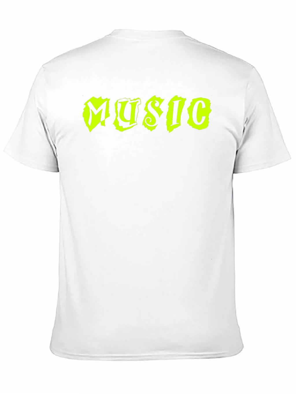 Music T-Shirt - Neon Yellow Design