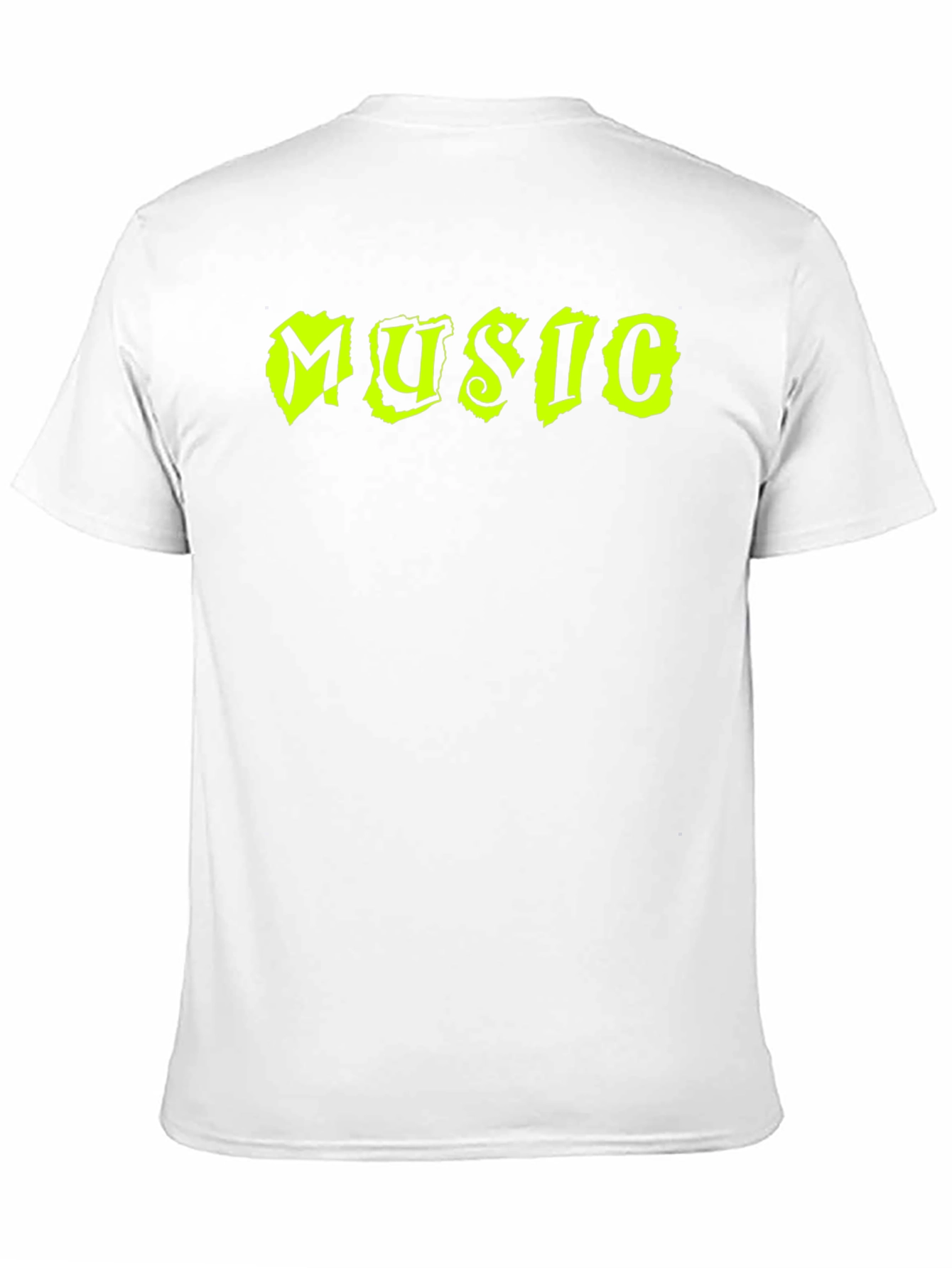 Music T-Shirt - Neon Yellow Design