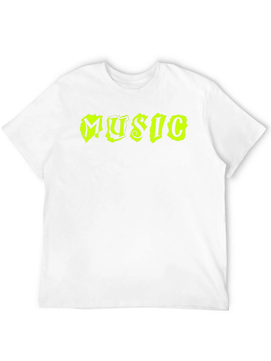 Music T-Shirt - Neon Yellow Design