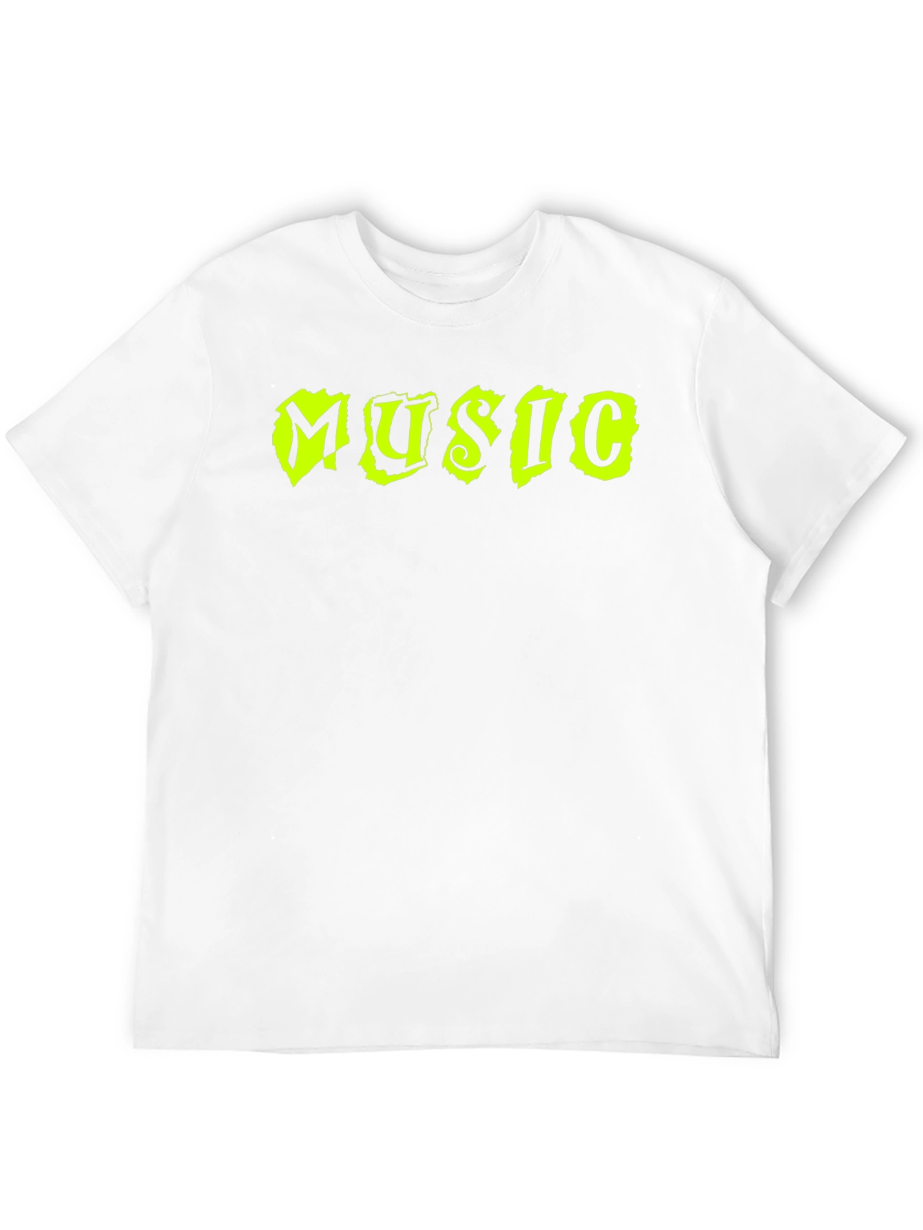Music T-Shirt - Neon Yellow Design