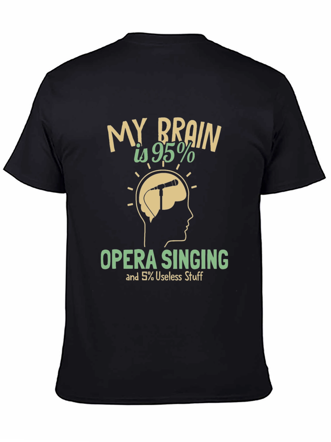 Opera Singing Brain T-Shirt - Humorous Music Lover Tee